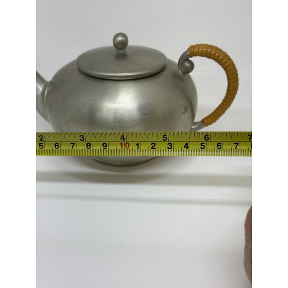 VTG ROYAL HOLLAND PEWTER Made in Holland K.M.D. Tiel Teapot Cream Sugar - Picture 3 of 8